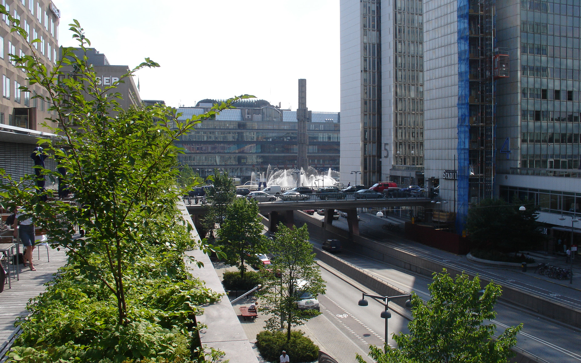 Utsikt mot Sveavägen och Sergels torg