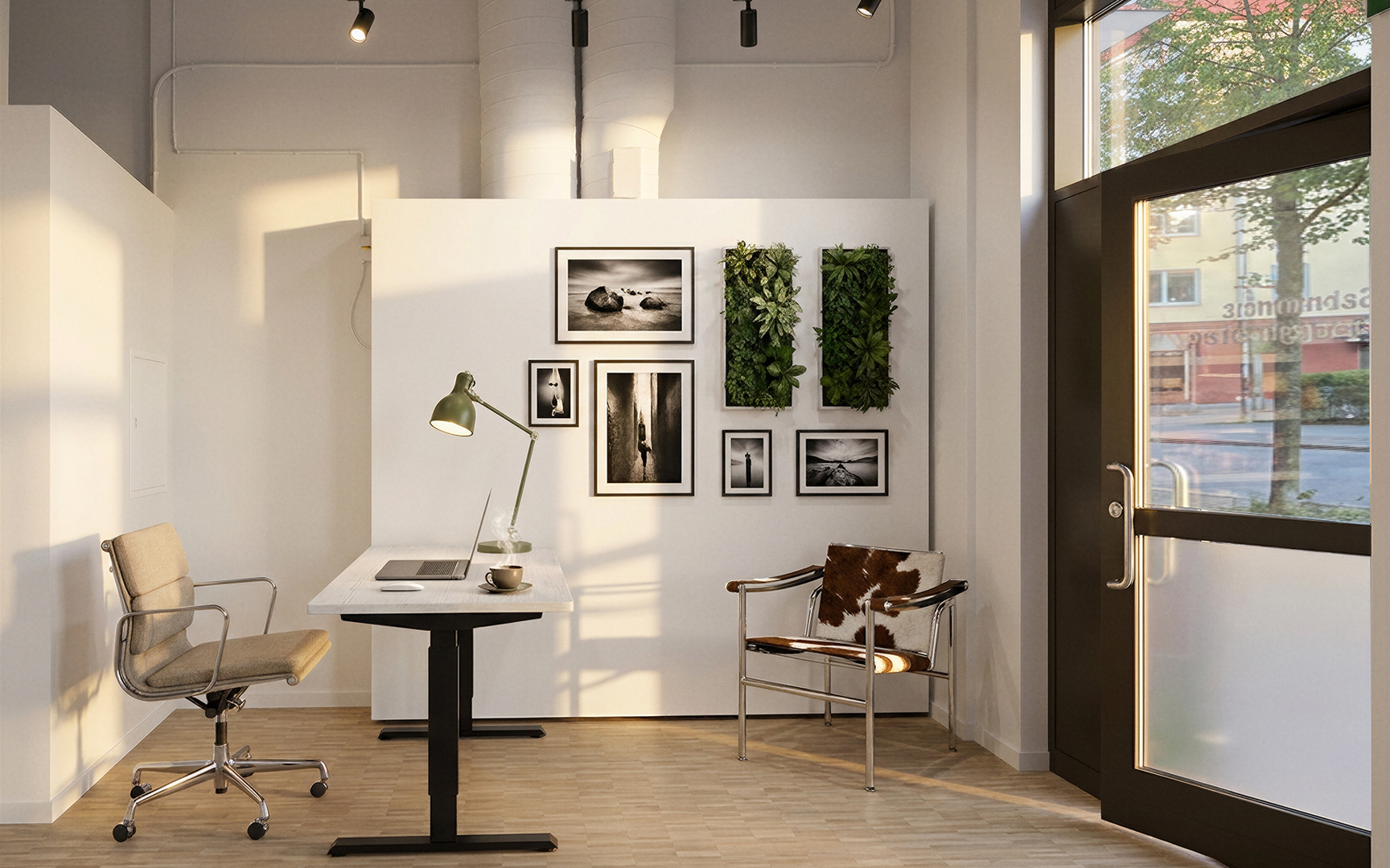 Visionsbild, entré i kontor