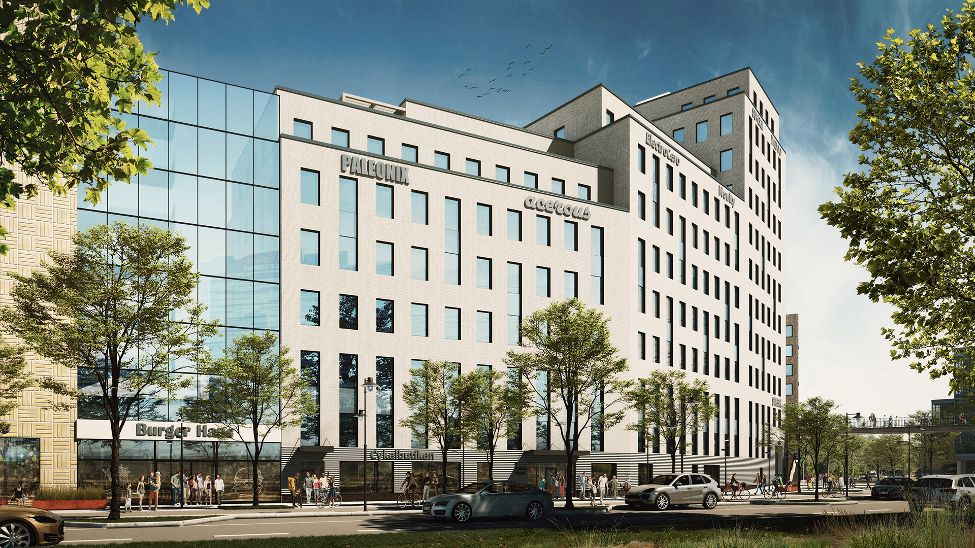 Fasad från Kolonnvägen 16A-C