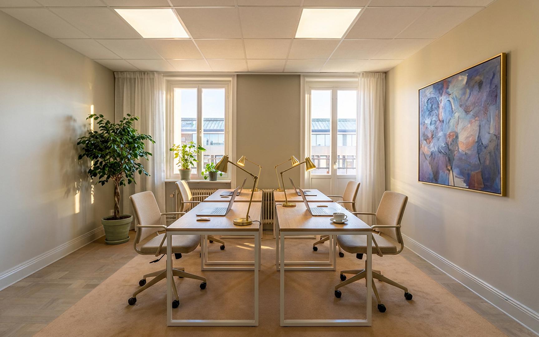 Kontor fyra personer, visionsbild