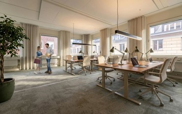 Kontorslandskap mot Humlegårdsgatan