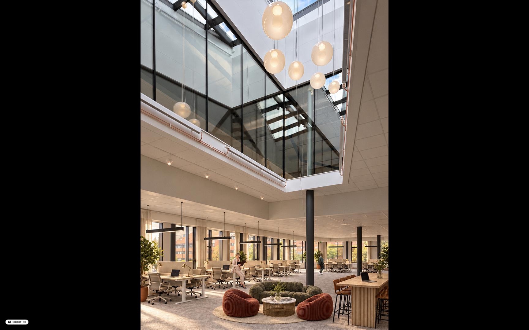 Atrium som ger karaktär och ljus