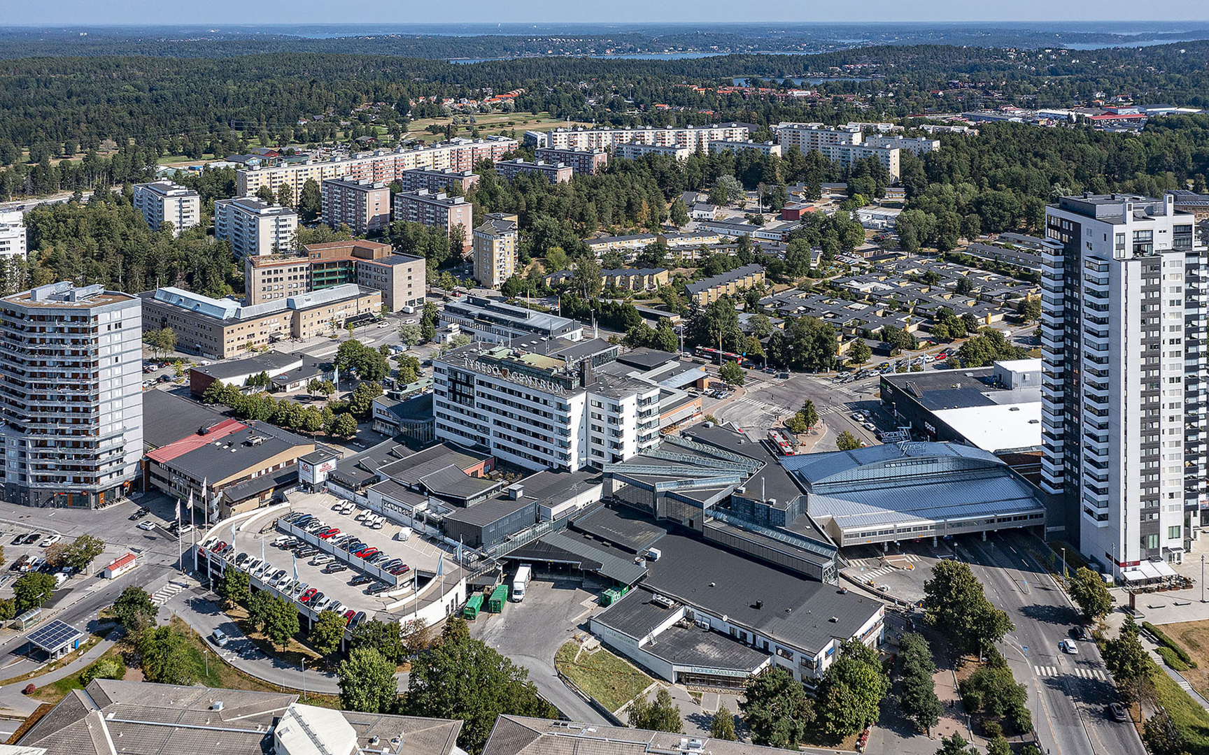 Tyresö Centrum flygbild