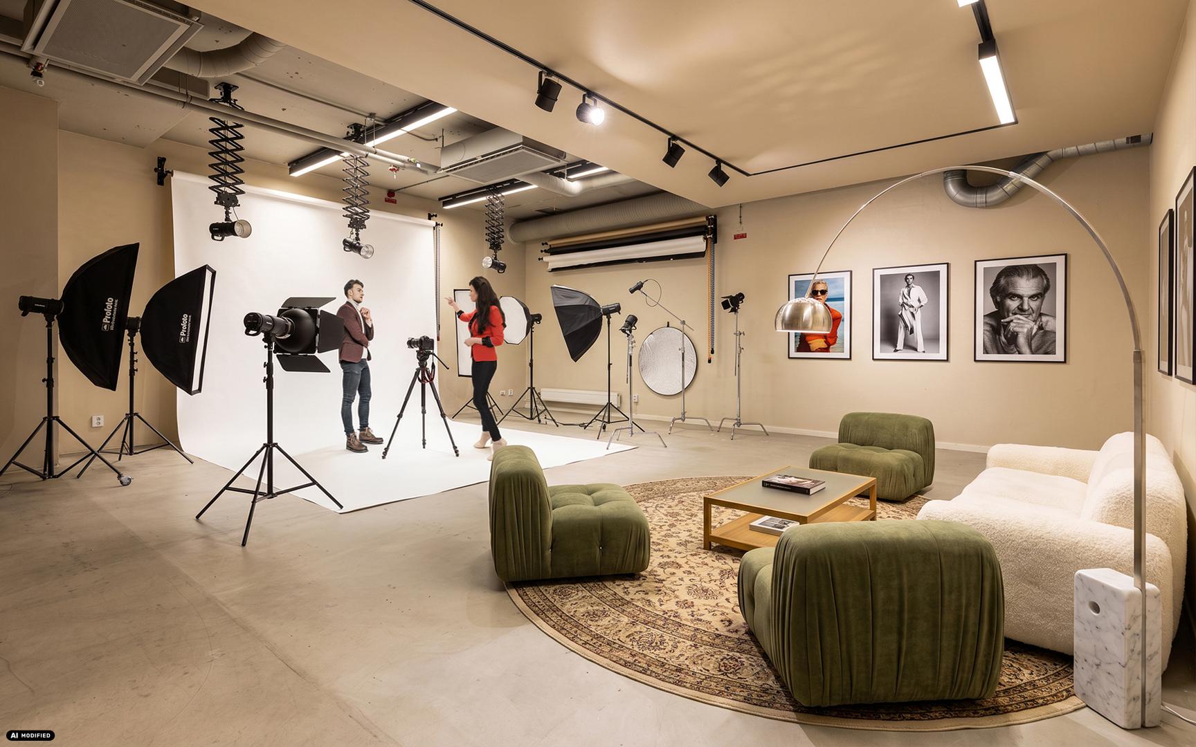 Yta för fotostudio etc