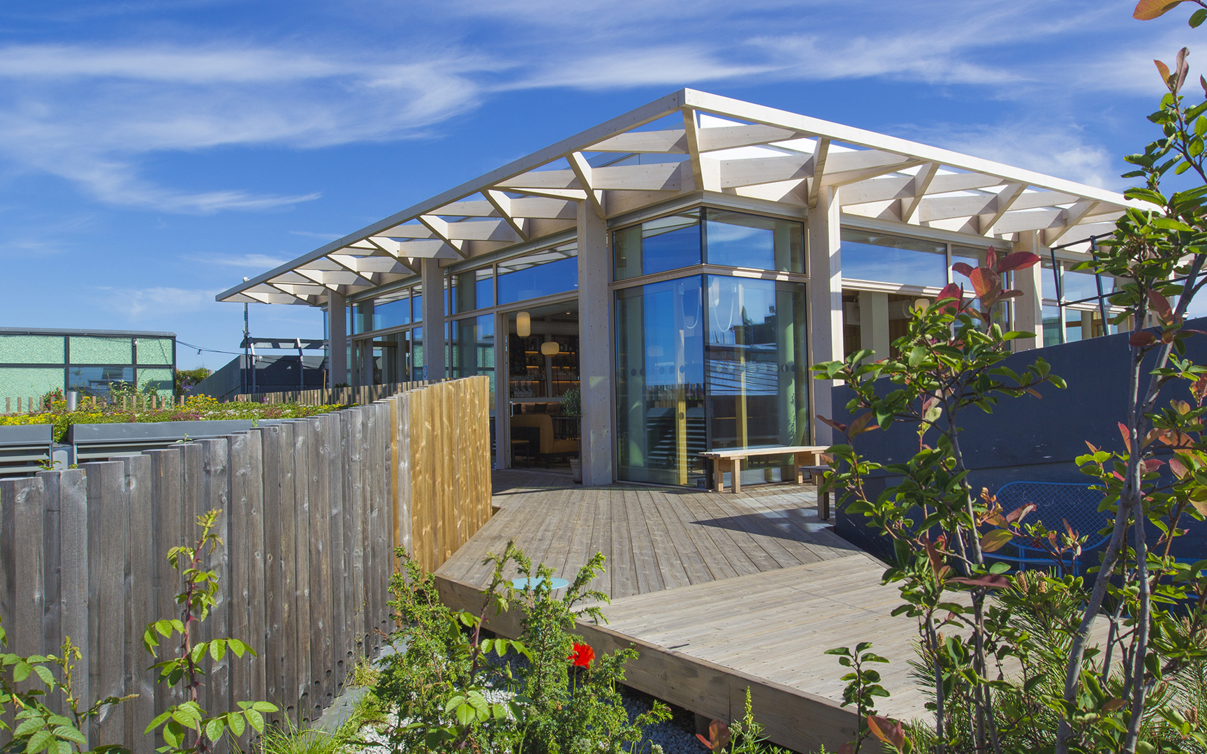 Bild från den gemensamma takterrassen