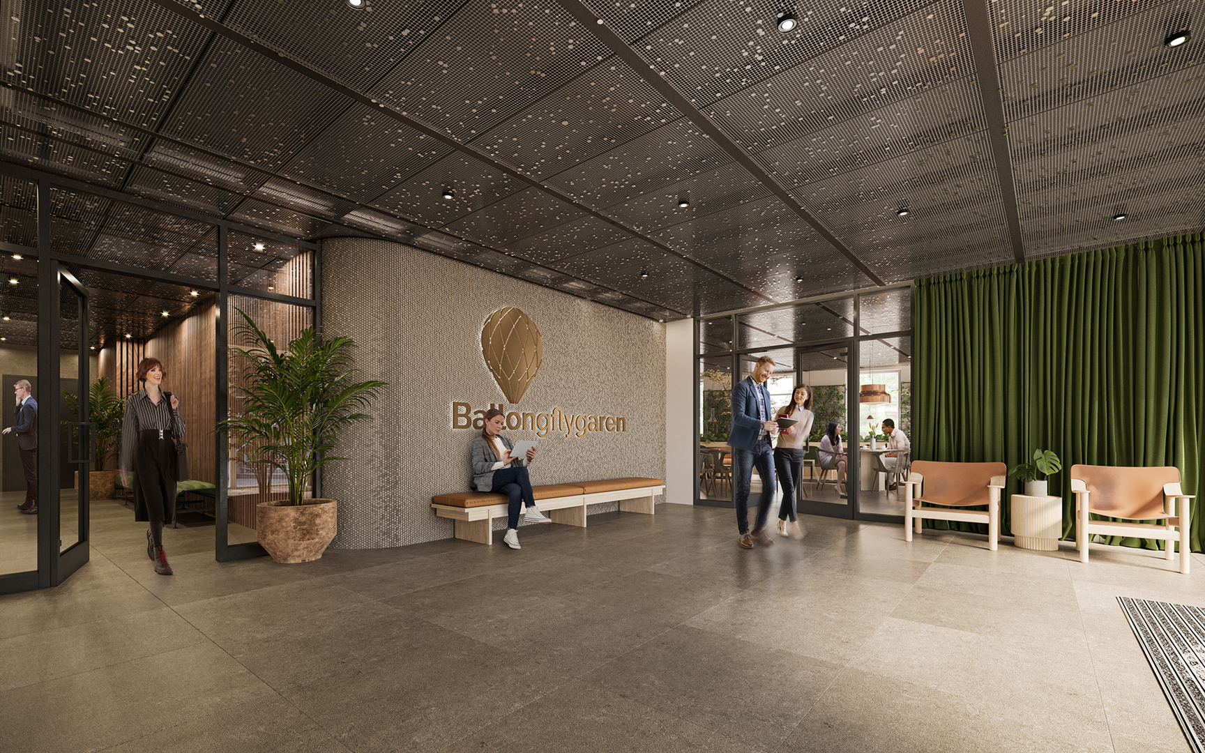 Ballongflygarens huvudentré med cafét