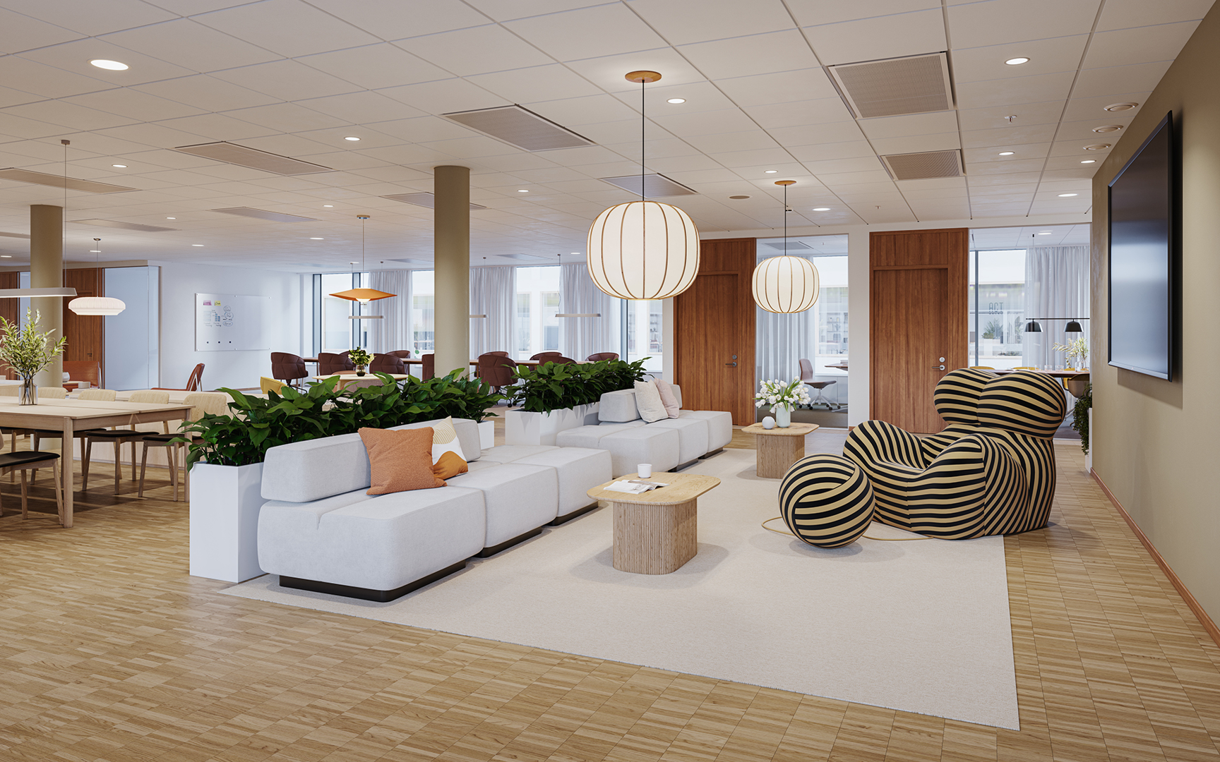 Öppen ytan för stormöten