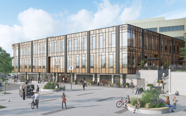 Tillbyggnad, vy från busstorget