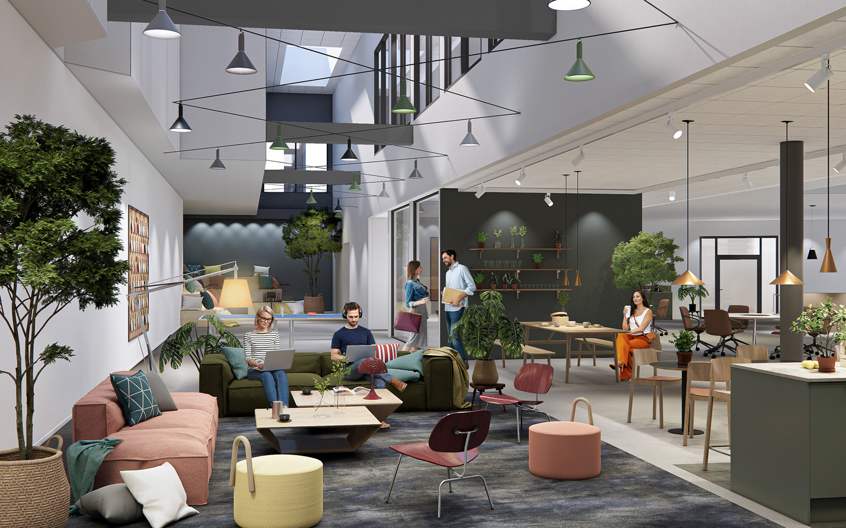 Ljusgård i kontorsplan 1tr