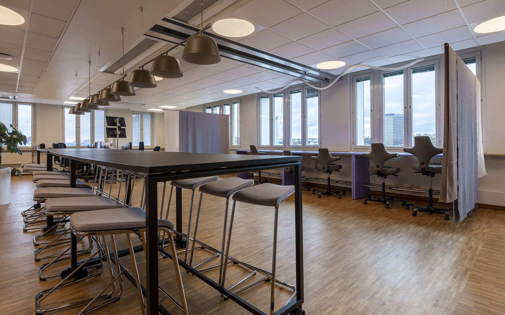 Öppna ytor med stort ljusinsläpp