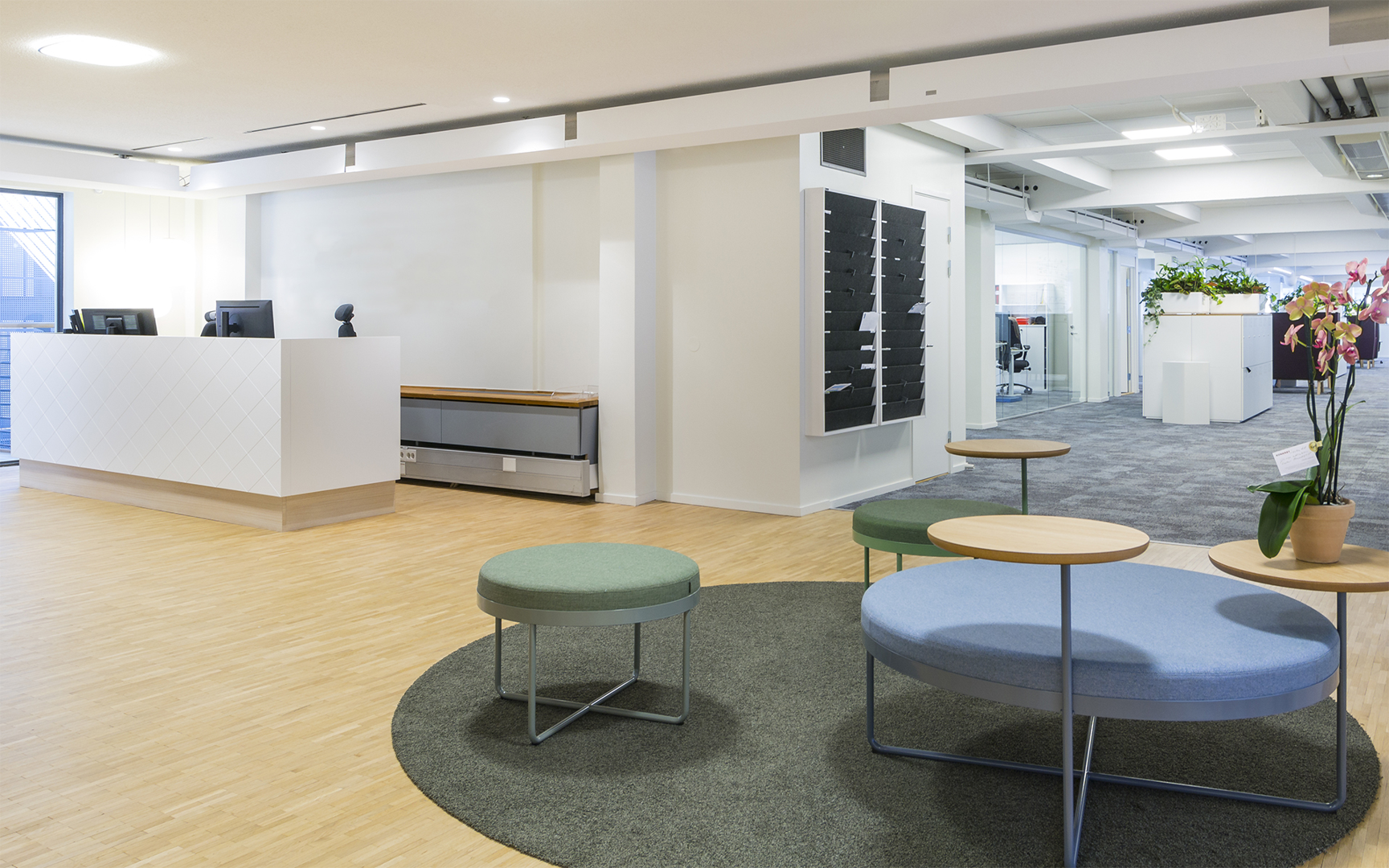 Intern reception, öppet landskap