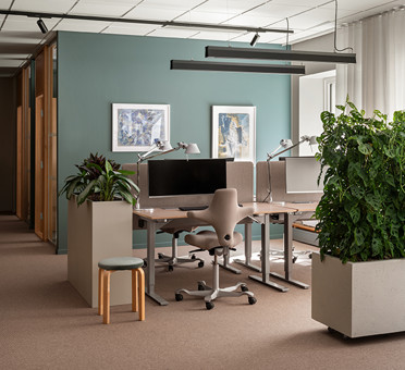 Kontorsplatser på Skandia Fastigheters huvudkontor.